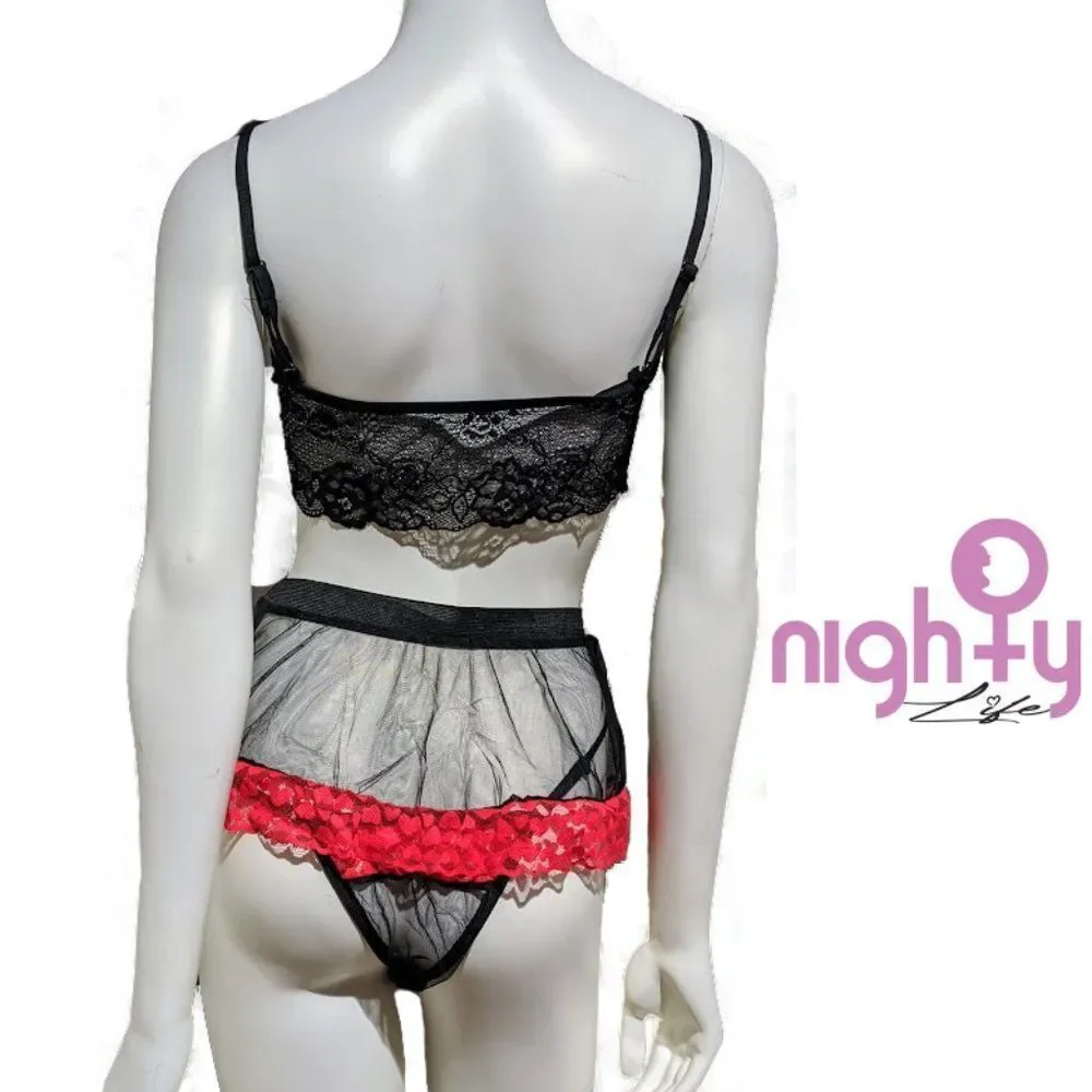 I Heart you 3 piece Lingerie Set - Picture 3 of 5